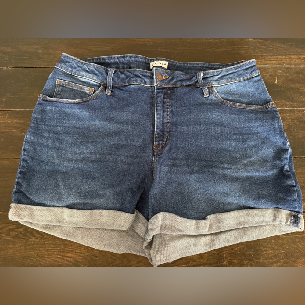 Ava & Viv Dark Blue Denim Women's Shorts